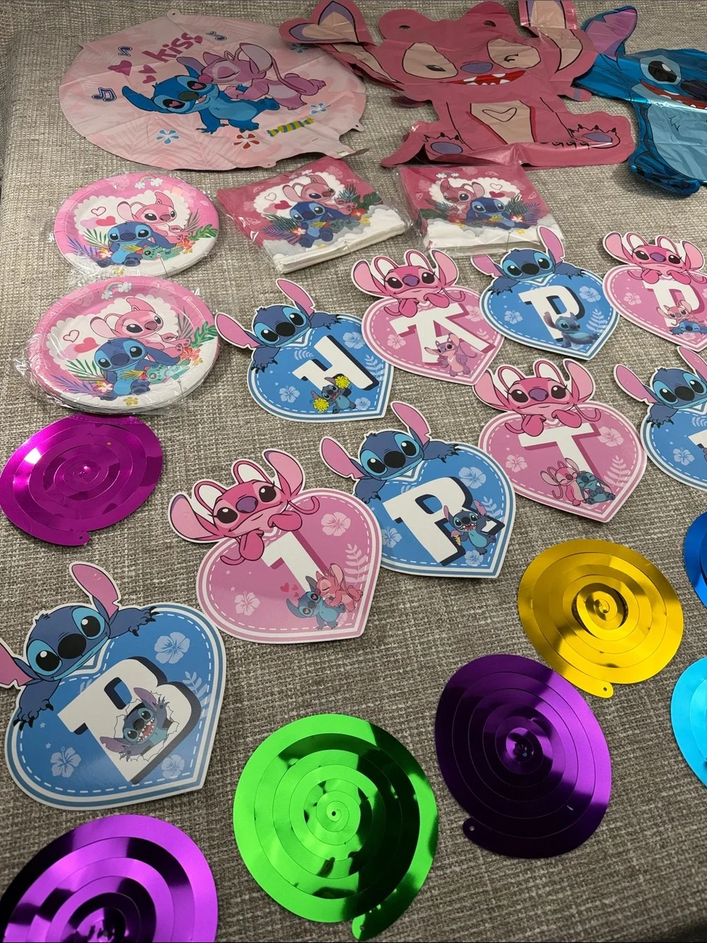 Disney Lilo & Stitch Pink and Blue Party Banner and Decorations